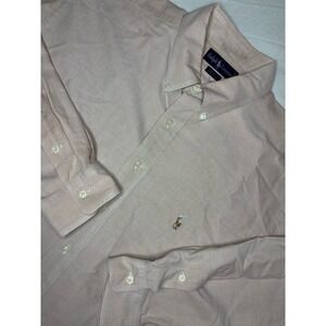 Ralph Lauren‎ Yarmouth Shirt Mens 17.5  34 Pink Button Down Long Sleeve Oxford